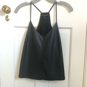 Banana Republic faux leather tank top